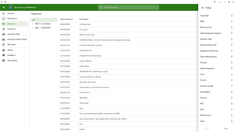 cashmatters filters