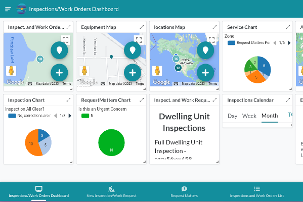 new Inspections work orders dashboard