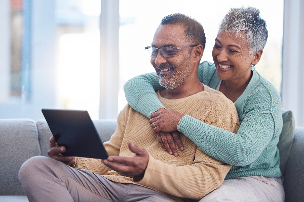 smiling couple using request portal-1